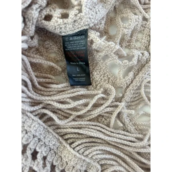 Nasty Girl Crochet Dress/Coverup Fairycore Boho Whimsigoth Tomatoe Girl Size L - Picture 9 of 12